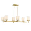 Black Friday Special Serene 6 Light island light, Natural Brass Finish