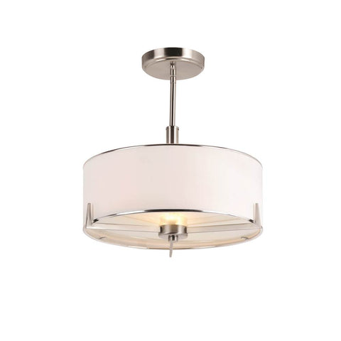 BLACK FRIDAY 2 Light Cadence Semi Flush Ceiling Fixture 15.25" Dia Brushed Nickel Flush Mount