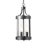 BLACK FRIDAY 2 Light Aged Iron ( Black) Pendant with Clear Glass