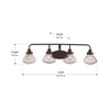BLACK FRIDAY Colorado 4 Light 34" Wide Bathroom Vanity Light Polished Chrome or Oiled Rubbed Bronze