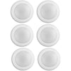Nora NLOP-R650927AW-6PK Pack of Six Integrated LED Flush Surface Ceiling Disk Light in White Finish