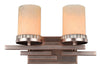 Kalco Lighting 2872BR Brandon Collection Two Light Bath Vanity Wall Sconce in Brushed Bronze Finish - Quality Discount Lighting