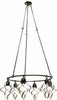 Kalco Lighting 2699 SV Oxford Collection Six Light Hanging Chandelier in Aged Silver Finish - Quality Discount Lighting