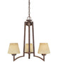 Designers Fountain Lighting 81483 BU Three Light Hanging Chandelier in Burnt Umber Finish - Quality Discount Lighting