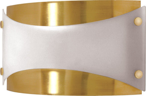 Nuvo Lighting 60-939 One Light Energy Star Efficient GU24 Fluorescent Wall Sconce in Brushed Brass Finish - Quality Discount Lighting