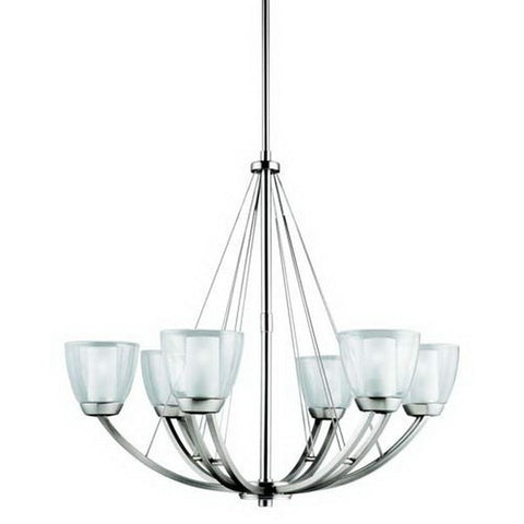 Aztec by Kichler Lighting 34932 Six Light Lucia Collection Hanging Chandelier in Brushed Nickel Finish - Quality Discount Lighting
