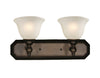 Z-Lite Lighting 904-2V Clayton Collection Two Light Bath Vanity Wall Mount in Bronze Finish