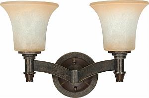 Nuvo Lighting 60-2452 Viceroy Collection Two Light Energy Efficient Fluorescent Bath Vanity Wall Mount in Golden Umber Finish
