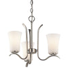 Kichler Lighting 43073NIFL Armida Collection Three Light Energy Efficient Chandelier in Brushed Nickel Finish