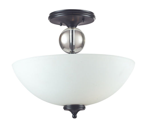 Z-Lite Lighting 604-SF Harmony Collection Three Light Semi Flush Ceiling Mount in Matte Black Finish