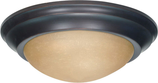 Nuvo Lighting 60-3137 Signature Collection Three Light Energy Star Efficient GU24 Flush Ceiling Mount in Mahogany Bronze Finish