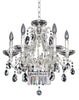 Kalco Lighting 024654-017-FR001 Rossi Collection Six Light Hanging Chandelier in Two Tone Silver Finish