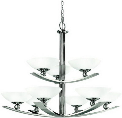 Aztec 34667 by Kichler Lighting Nine Light Palla Hanging Chandelier in Polished Nickel Finish - Quality Discount Lighting