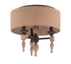 Craftmade Lighting 38183 JBZDO Glenwood Collection Three Light Flush Ceiling in Light Aged Bronze and Distressed Oak Finish