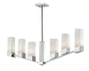 Z-Lite Lighting 607-6 Zen Collection Six Light Hanging Island Chandelier in Polished Chrome Finish