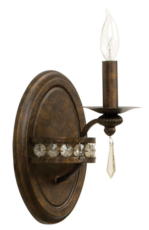 Craftmade Lighting 5507PR1 Cortana Collection One Light Wall Sconce in Peruvian Bronze Finish