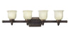 Hinkley Lighting 5904 OB Abigail Collection Four Light Bath Vanity Wall Fixture in Olde Bronze Finish - Quality Discount Lighting
