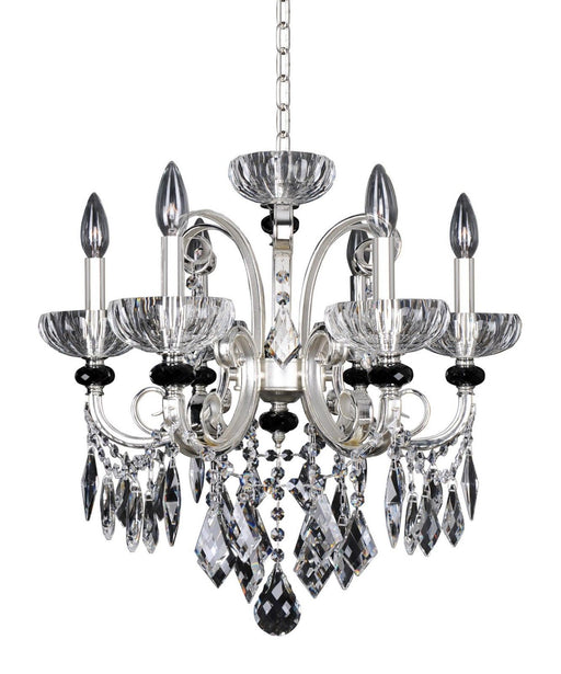 Kalco Lighting 024851-017-FR001 Gabrieli Collection Six Light Hanging Chandelier in Two Tone Silver Finish
