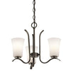Kichler Lighting 43073OZFL Armida Collection Three Light Energy Efficient Chandelier in Olde Bronze Finish