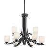 Aztec 34968 by Kichler Lighting Breton Mills Collection Nine Light Hanging Chandelier in Distressed Black Finish