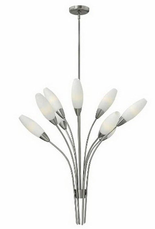 Hinkley Lighting Fredrick Ramond FR40108 BNI Calista Collection Nine Light Hanging Pendant Chandelier in Brushed Nickel Finish - Quality Discount Lighting