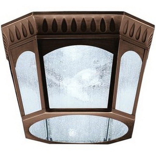 Aztec 39914 By Kichler Lighting Elgin Collection Two Light Outdoor Flush Ceiling Lantern in Burnished Bronze Finish - Quality Discount Lighting