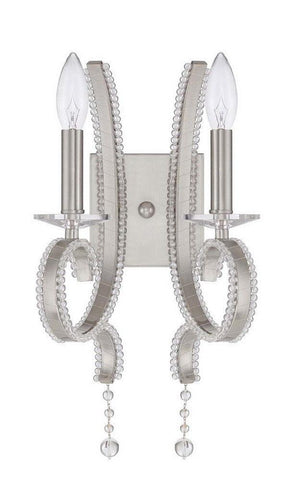 Craftmade Lighting 38562 BNK Andrianna Collection Two Light Wall Sconce in Brushed Polished Nickel Finish