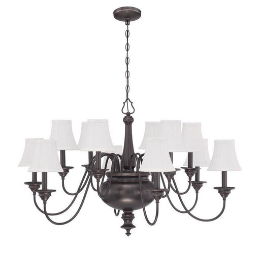 Craftmade Lighting 39612 LB Beaumont Collection Twelve Light Hanging Chandelier in Legacy Brass Bronze Finish