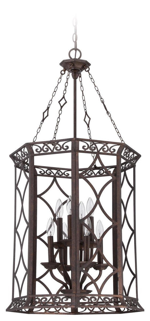 Craftmade Lighting 36438 PR Evangeline Collection Eight Light Pendant Chandelier in Peruvian Bronze Finish