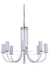 Craftmade Lighting 40628 CH Cascade Collection Eight Light Hanging Chandelier in Polished Chrome Finish