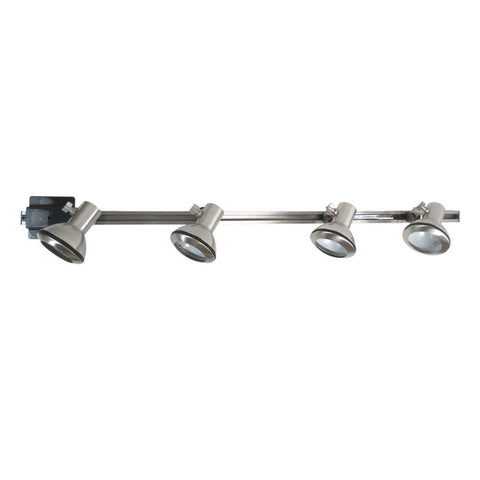 Sunset Lighting Track Head Kit F2953-80-4BN Four Brushed Nickel Heads with Brushed Nickel Track - Quality Discount Lighting