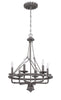 Craftmade Lighting 38636 AGV Prime Collection Six Light Hanging Chandelier in Aged Galvanized Finish