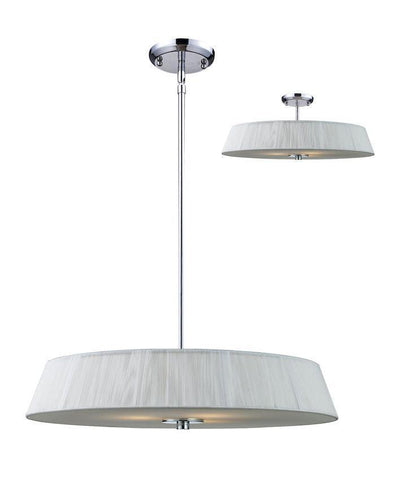 Z-Lite Lighting 162-24W-C Three Light Pendant Chandelier or Semi Flush Ceiling Mount in Brushed Chrome Finish