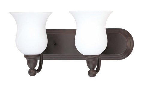 Nuvo Lighting 60-2438 Glenwood Collection Two Light Energy Star Efficient Fluorescent GU24 Bath Vanity Wall Mount in Sudbury Bronze Finish - Quality Discount Lighting