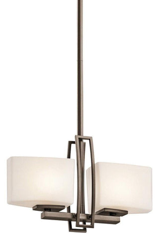 Aztec 34997 by Kichler Lighting Adelaide Collection Two Light Hanging Mini Pendant Chandelier in Mission Bronze Finish
