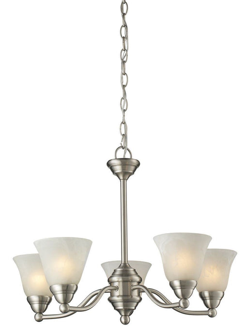 Z-Lite Lighting 2110-5 Athena Collection Five Light Hanging Chandelier in Brushed Nickel Finish