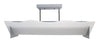 Oxygen Lighting 2-684-59 One Light Energy Efficient Fluorescent Semi Flush Ceiling Fixture in Matte Silver Finish - Quality Discount Lighting