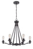 Craftmade Lighting 37826 ABZ Hadley Collection Six Light Hanging Chandelier in Aged Bronze Fiinish