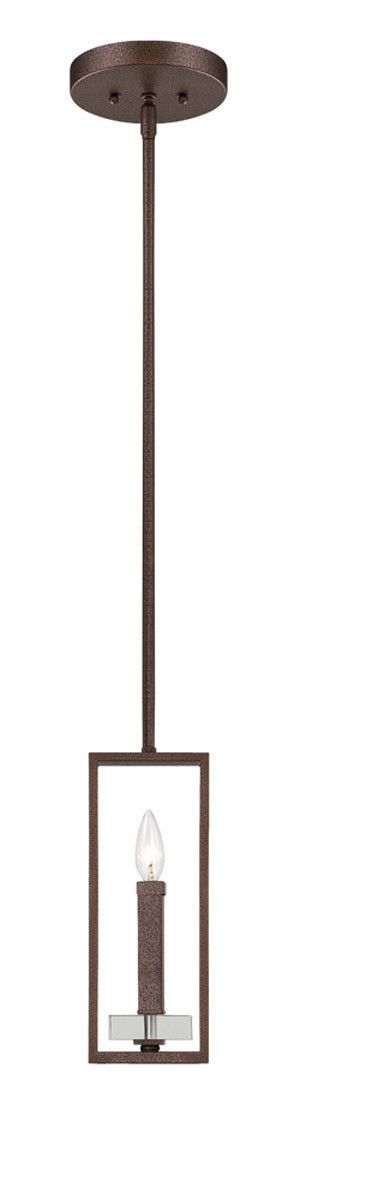 Designers Fountain Lighting 84330-FBZ Fieldhouse Collection One Light Hanging Mini Pendant in Flemish Bronze Finish