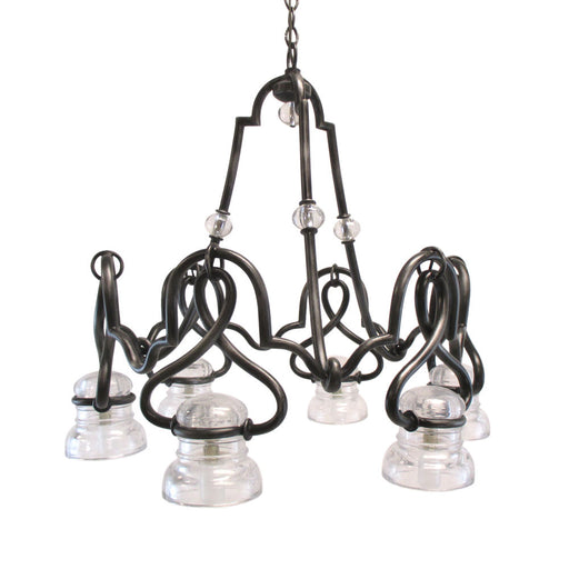 Kalco Lighting 2738VI Darlington Collection Six Light Chandelier in Vintage Iron Finish - Quality Discount Lighting