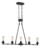 Craftmade Lighting 37875 ABZ Hadley Collection Five Light Hanging Linear Chandelier in Aged Bronze Finish
