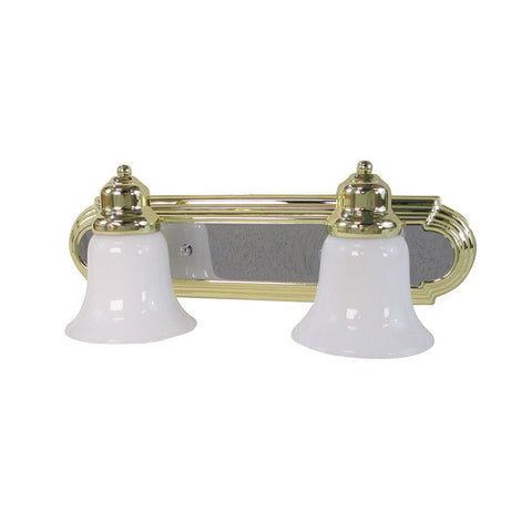Craftmade Lighting 11718PB-CH-105250 Two Light Bath Vanity Wall Mount in Polished Chrome and Brass Finish