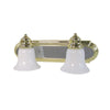 Craftmade Lighting 11718PB-CH-105250 Two Light Bath Vanity Wall Mount in Polished Chrome and Brass Finish