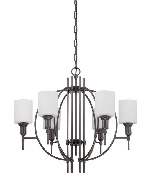 Craftmade Lighting 37224 ESP Meridian Collection Six Light Pendant Chandelier in Espresso Finish