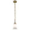 Kichler Lighting 43546 NBR Rossington Collection One Light Hanging Mini Pendant in Natural Brass Finish
