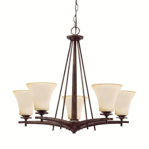 Aztec 34908 by Kichler Lighting Ashton Collection Five Light Hanging Chandelier in Canyon Slate Finish