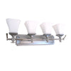 Kalco Lighting 8184 PSN Clairant Collection Four Light Bath Vanity Wall Mount in Polished Satin Nickel Finish - Quality Discount Lighting
