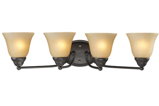 Z-Lite Lighting 2114-4V Athena Collection Four Light Bath Vanity Wall Mount in Bronze Finish