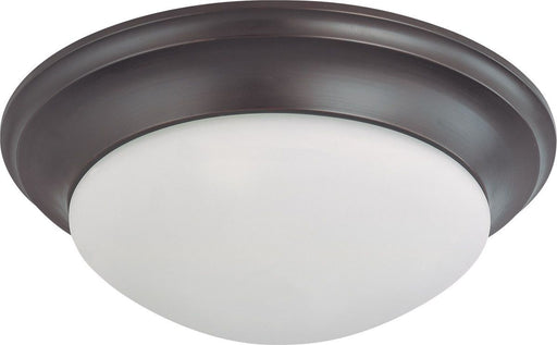 Nuvo Lighting 60-3367 Signature Collection Three Light Energy Star Efficient GU24 Flush Ceiling Mount in Mahogany Bronze Finish