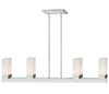 Z-Lite Lighting 190-4B Sapphire Modern Collection Four Light Island Linear Chandelier in Polished Chrome Finish